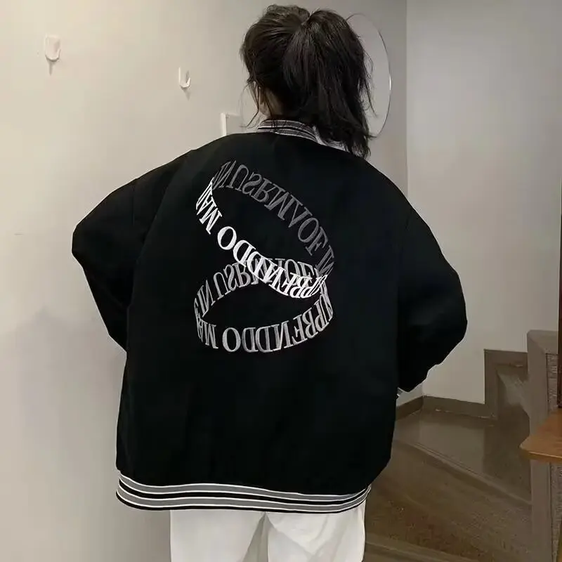 

Cool Street Sle Бейсбольная куртка для подростков большого размера Повседневная верхняя одежда Haome Весна Осень Свободный крой Цвет Blo M