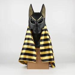 Egyptian Anubis Cosplay Face Mask, PVC Canis Spp, Wolf Head, Jackal Animal Masquerade Props, Halloween Party, Fancy Dress Ball