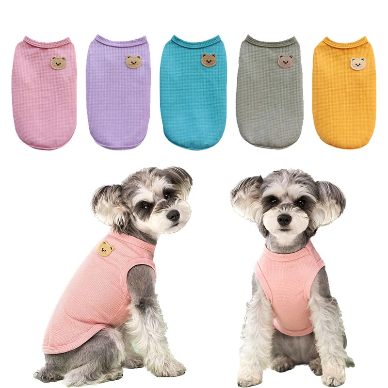 

Puppy Vest for Small Dogs Cats Summer T-shirt Pet Clothes French Bulldog Chihuahua Teddy Clothing Poodle accesorios para perros