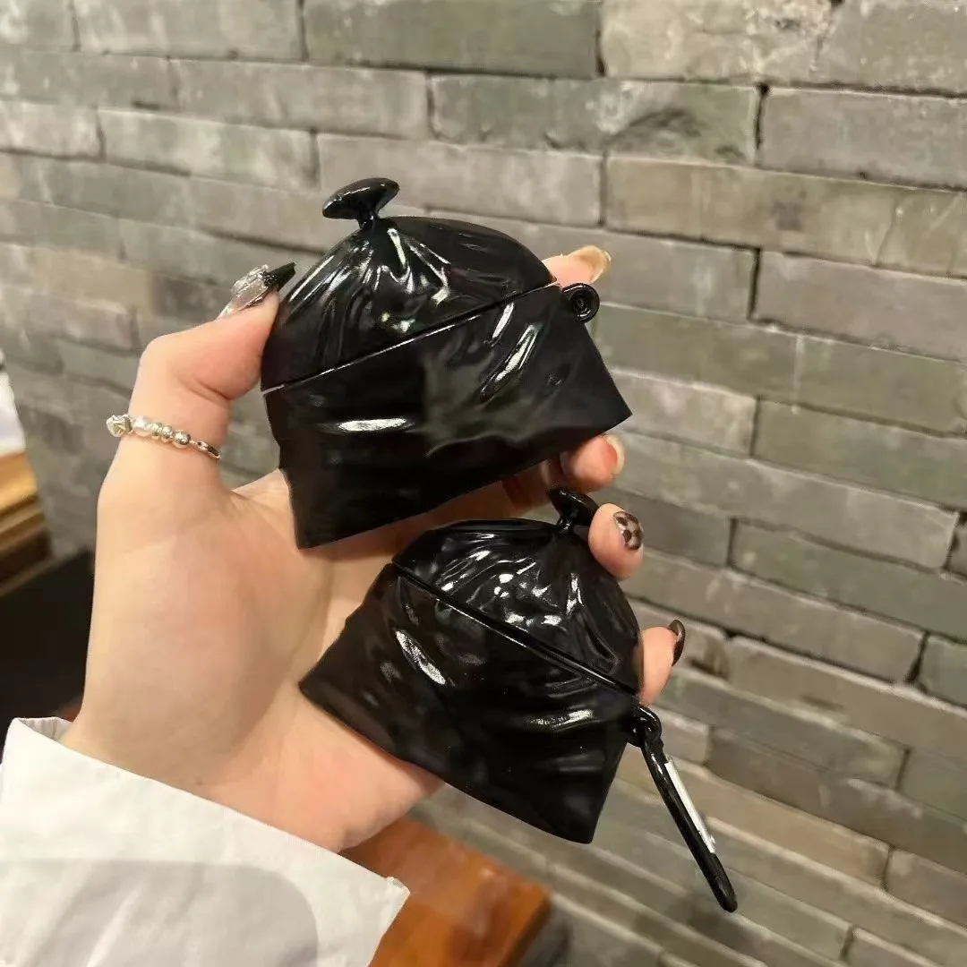 에어팟 이어폰 케이스, 에어팟 4 2024, 에어팟 3 프로 2 무선 헤드폰 보호 커버, 크리에이티브 쓰레기통 모델, 실리콘 쿨