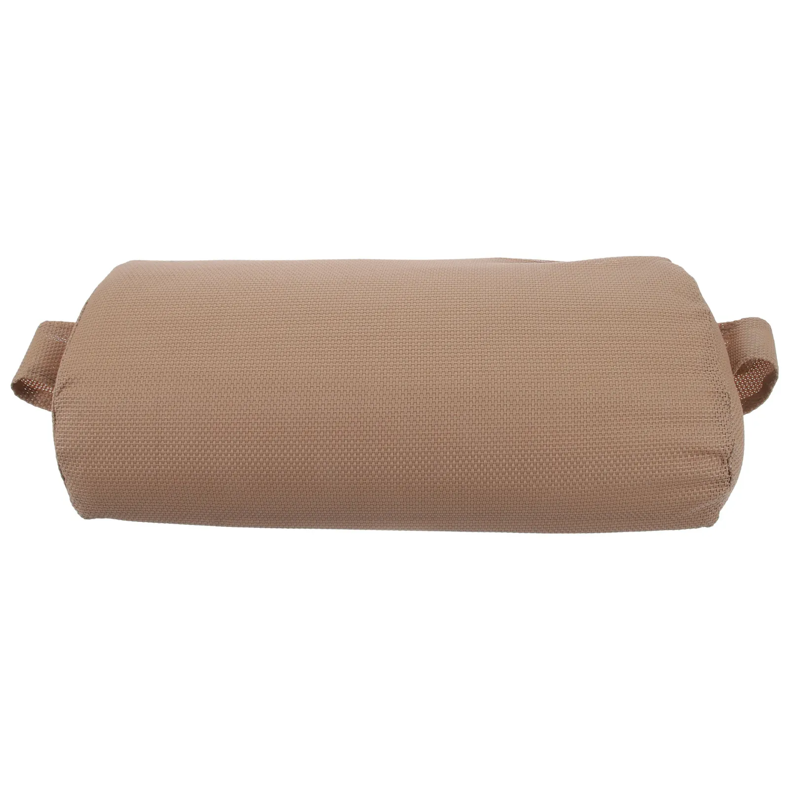 Soft Brown Breathable Fabric Beach Chair Headrest Cushion Ergonomic Neck Support Pillow Practical Accessory For Outdoor Deck
