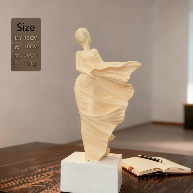 Modern minimalist art figure ornament high-end sculpture living room study entrance wine cabinet home decoration