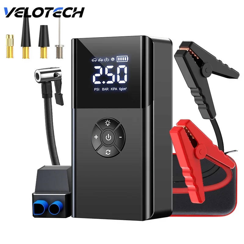 

Car Battery Emergency Starter Power Bank 12V Auto Jump Starter Device Air Compressor Portable Booster Charger 6000mA-12000mA