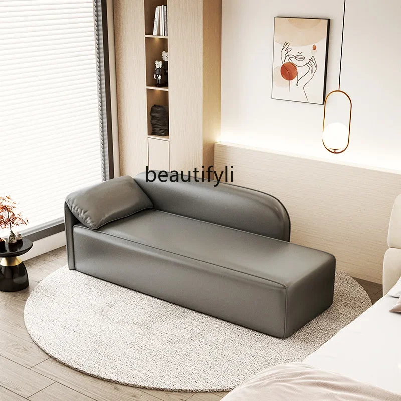 Light Luxury Chaise Longue Sofa   Room Single Recliner Toffee Chair Hotel Apartment High-End Beauty BedHY