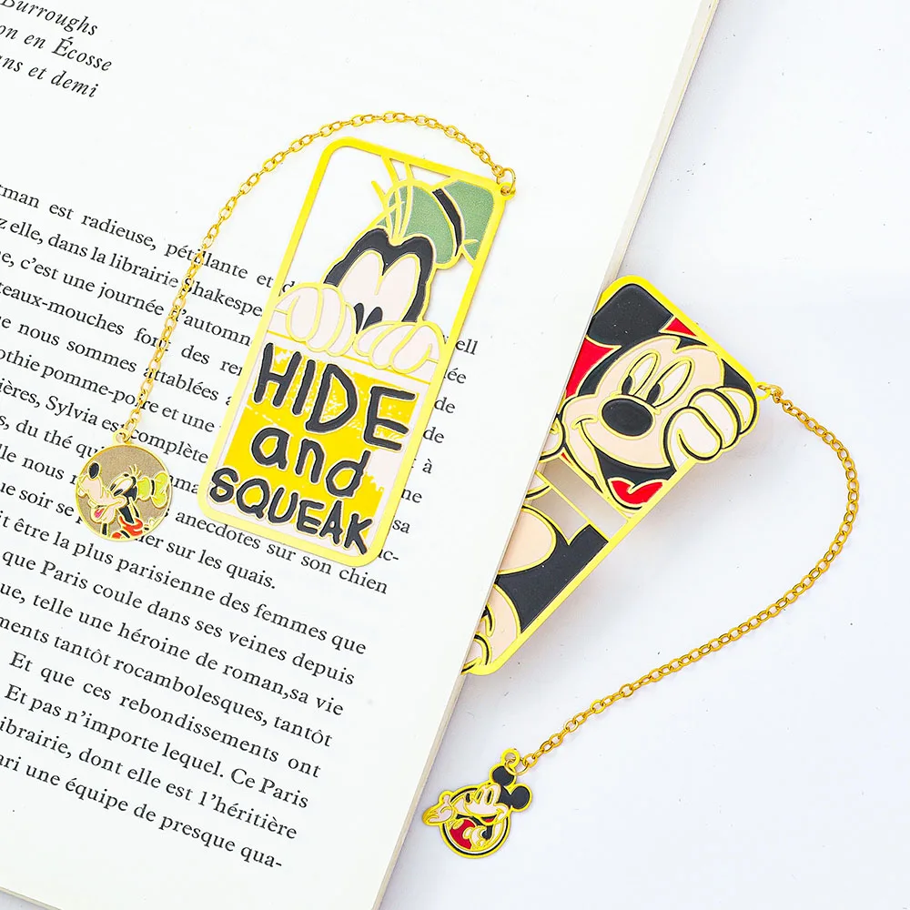 

Закладка Disney с Микки Маусом, металл с подвеской для читателей и учителей, аксессуары для чтения, закладки, подарки, канцелярские принадлежности для учебы