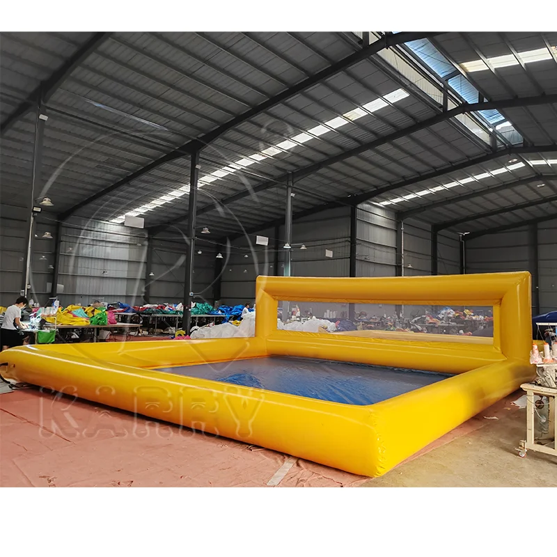 

Wholesale Water Shooting Sports Game Inflatable Volleyball Game 15x8m Inflatable Volleyball Court for Professional Training
