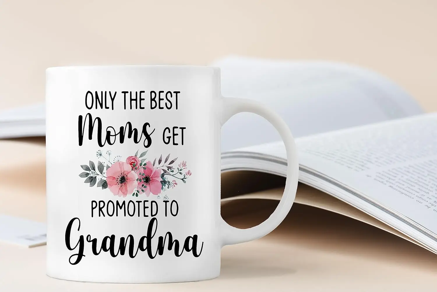 Only The Best Moms Get Promoted to Grandma Coffee Mugs Funny Pregnancy Announcement Gifts for Mom New Grandma