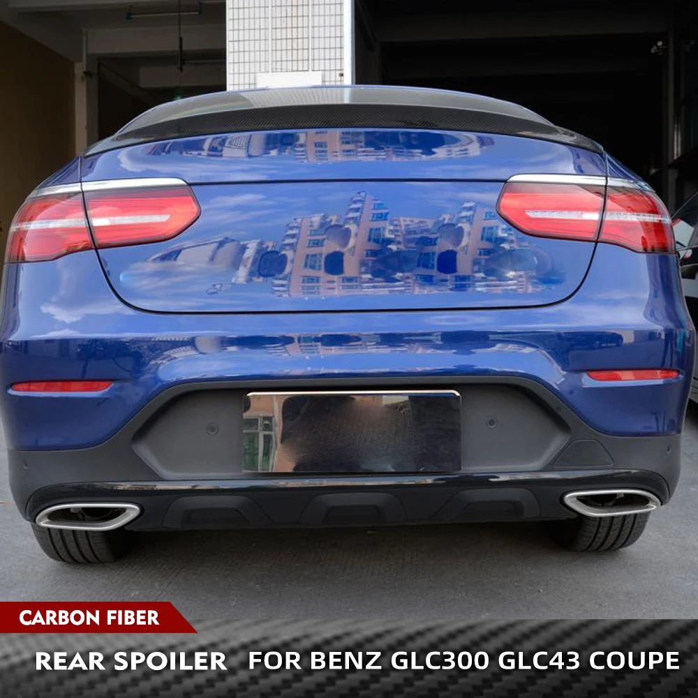 

Carbon Fiber Car Rear Spoiler Wing For Mercedes Benz GLC250 GLC300 GLC43 Coupe Car Rear Trunk Racing Spoiler Wing Highkick Lip