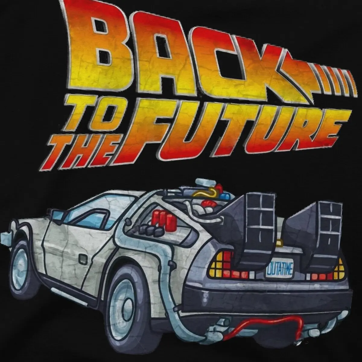 Return to the Future Creative TShirt for Men DMC DeLorean Round Collar Pure Cotton T Shirt Personalize Gift Clothes OutdoorWear