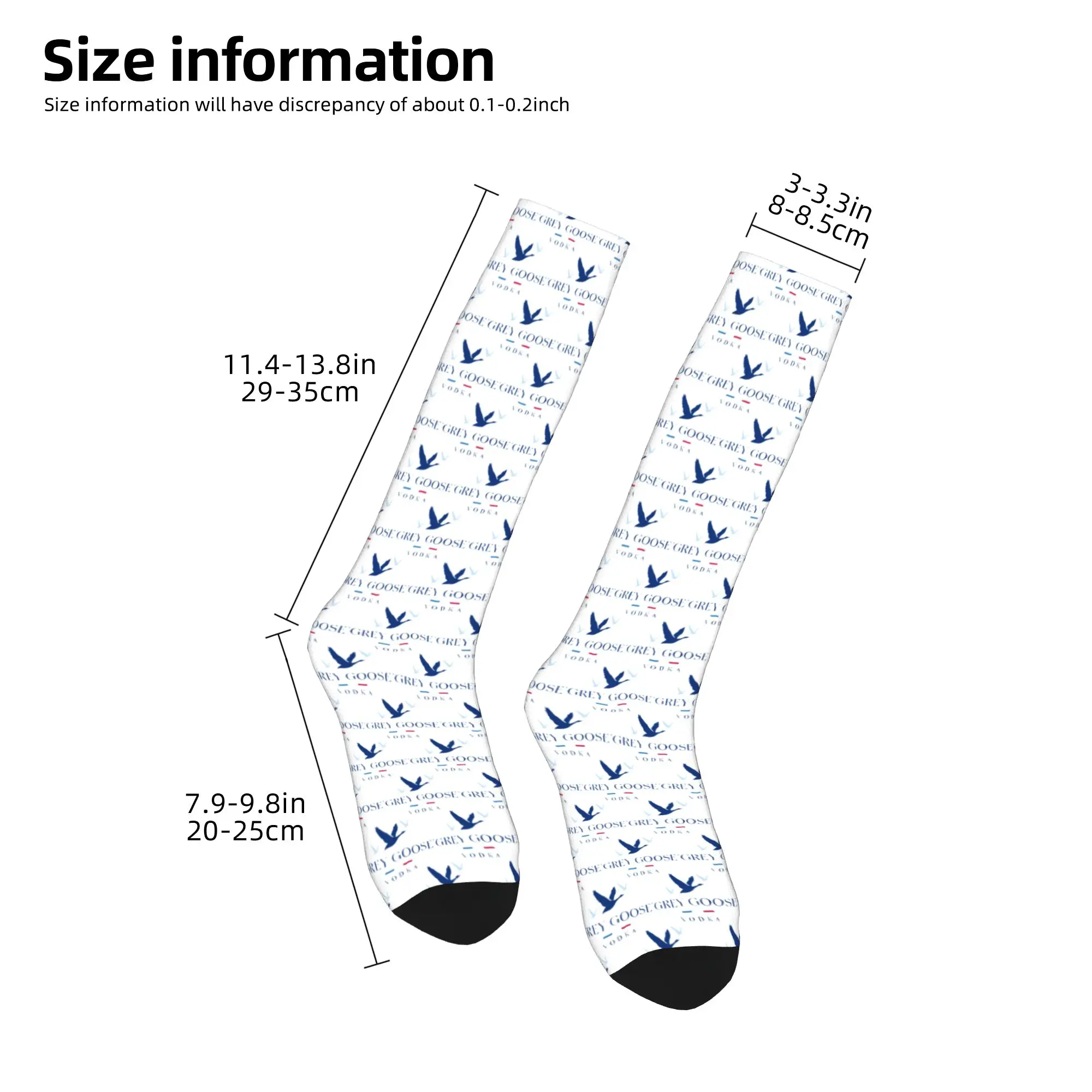 Alle seizoenen Crew Kousen Grijze Gans Wodka Sokken Harajuku Grappige Hip Hop Lange Sokken Accessoires voor Mannen Vrouwen Geschenken