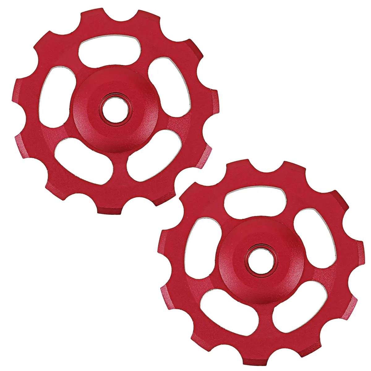2 ruedas guía de cambio trasero de aleación de aluminio con rodamientos sellados, resistentes al óxido y ligeras para bicicleta de montaña