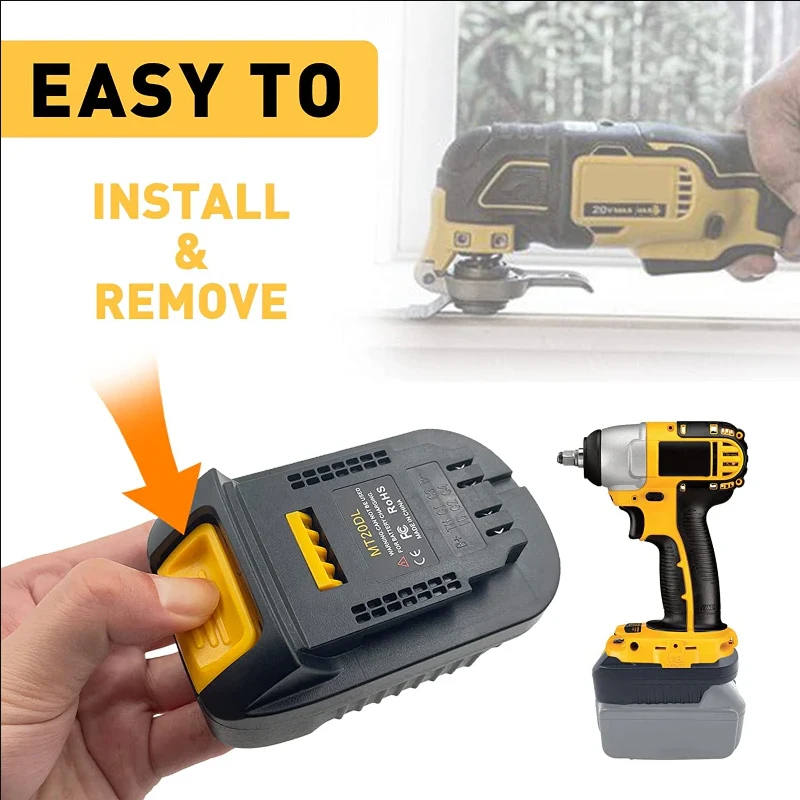 Adaptador de batería Mt20Dl para Makita, interruptor de 18V para Dewalt, herramientas de 18V y 20V para Makita Bl1830, Bl1860, Bl1815, batería de