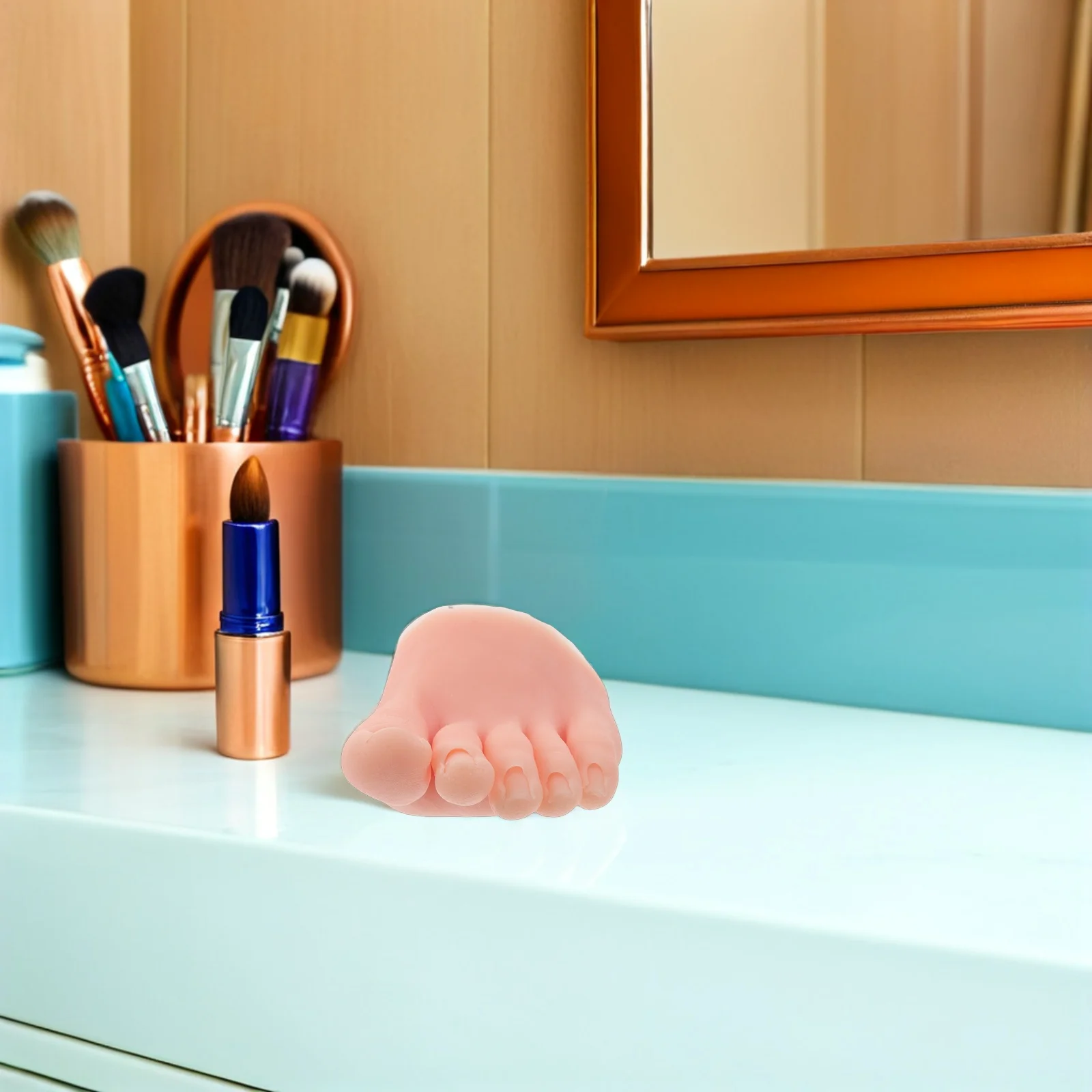 

Силиконовые ногти для практики левой ноги, мягкие гибкие реалистичные инструменты для маникюра и педикюра, акриловые типсы для обучения для профессионалов