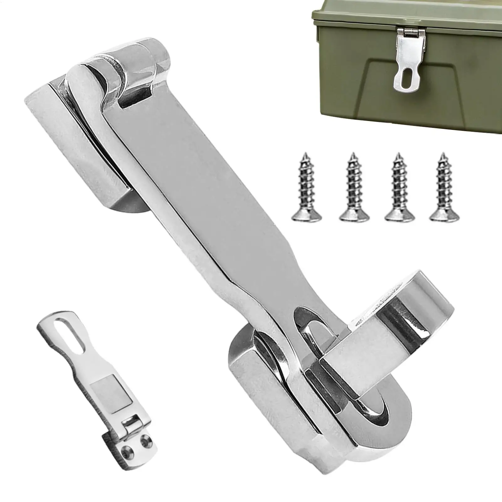 

Stainless Steel Latch Door Lock Heavy Duty Locking Door Hardware Marine Boat Compartment Latch For RV Ship Yacht Cabinet Safety