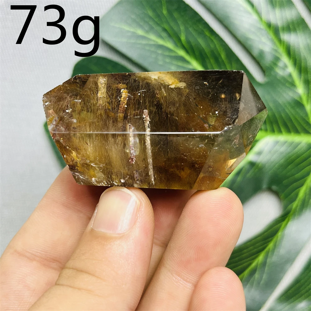 Natural Gems Rutile Smoke Quartz Garden Crystal Mineral Specimen Home Garden Decoration Gift Witchery altar Stone Healing