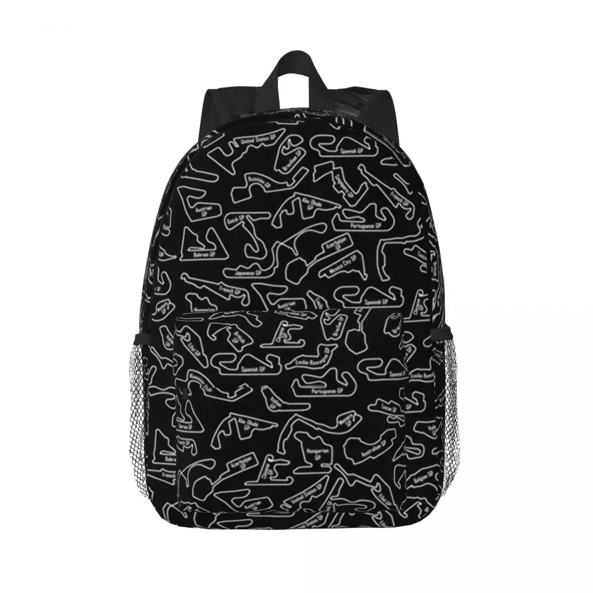 Race Tracks Shapes Backpacks Boys Girls Bookbag Casual Students School Bags Laptop Rucksack Shoulder Bag Large Capacity