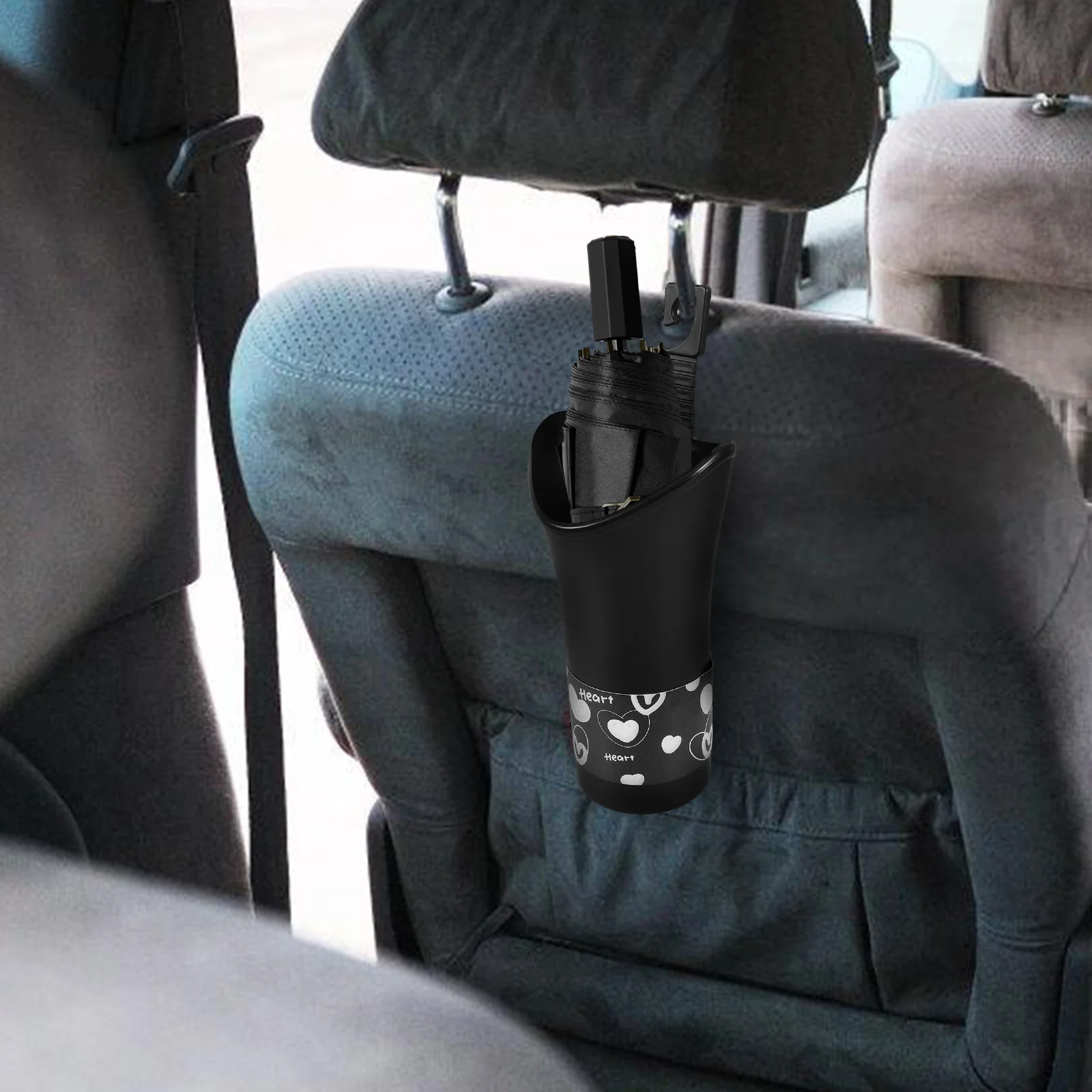 

1pc Car Umbrella Storage Bucket Multifunctional Waterproof Plastic Organizer Large Capacity Vehicle Seat Back Holder Auto