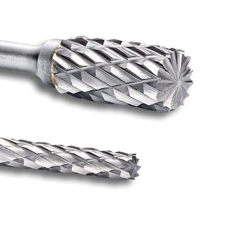 3mm and 6mm Edge Tungsten Carbide Milling Cutter Bit Rotary Tool Burr Double Single Cut for Metal Wood Plastic Stone Grinding