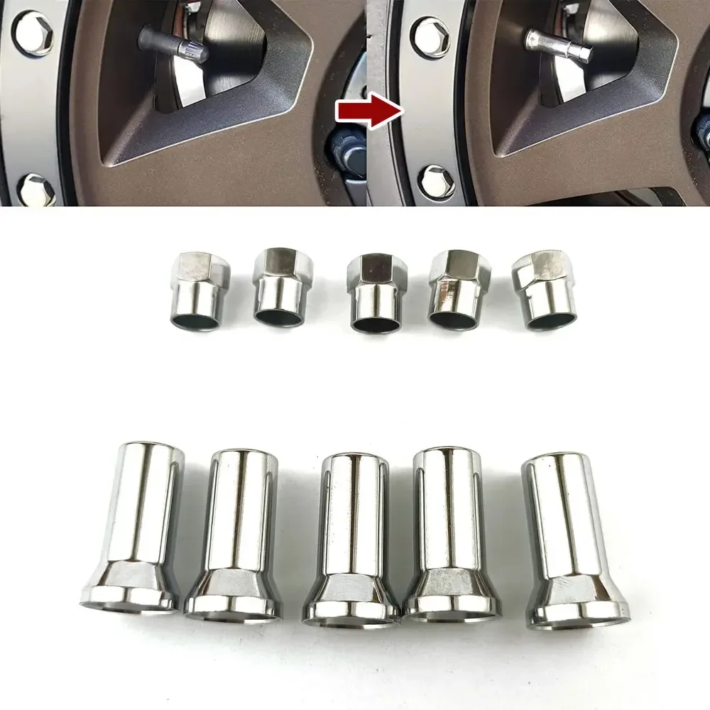 

10pcs Car Tire Wheel Tyre Valve Stem Hex Caps TR414 Auto Wear Tire Valve Caps Sleeve Covers Wheels Chrome Dustproof Cover