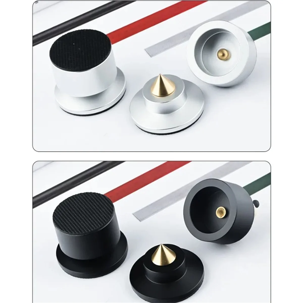 ABJG-Shock Spikes ฤดูใบไม้ผลิ Damping Pad ขาตั้งไฮไฟลําโพง Spike เท้า Pad KTV Stage ลําโพง