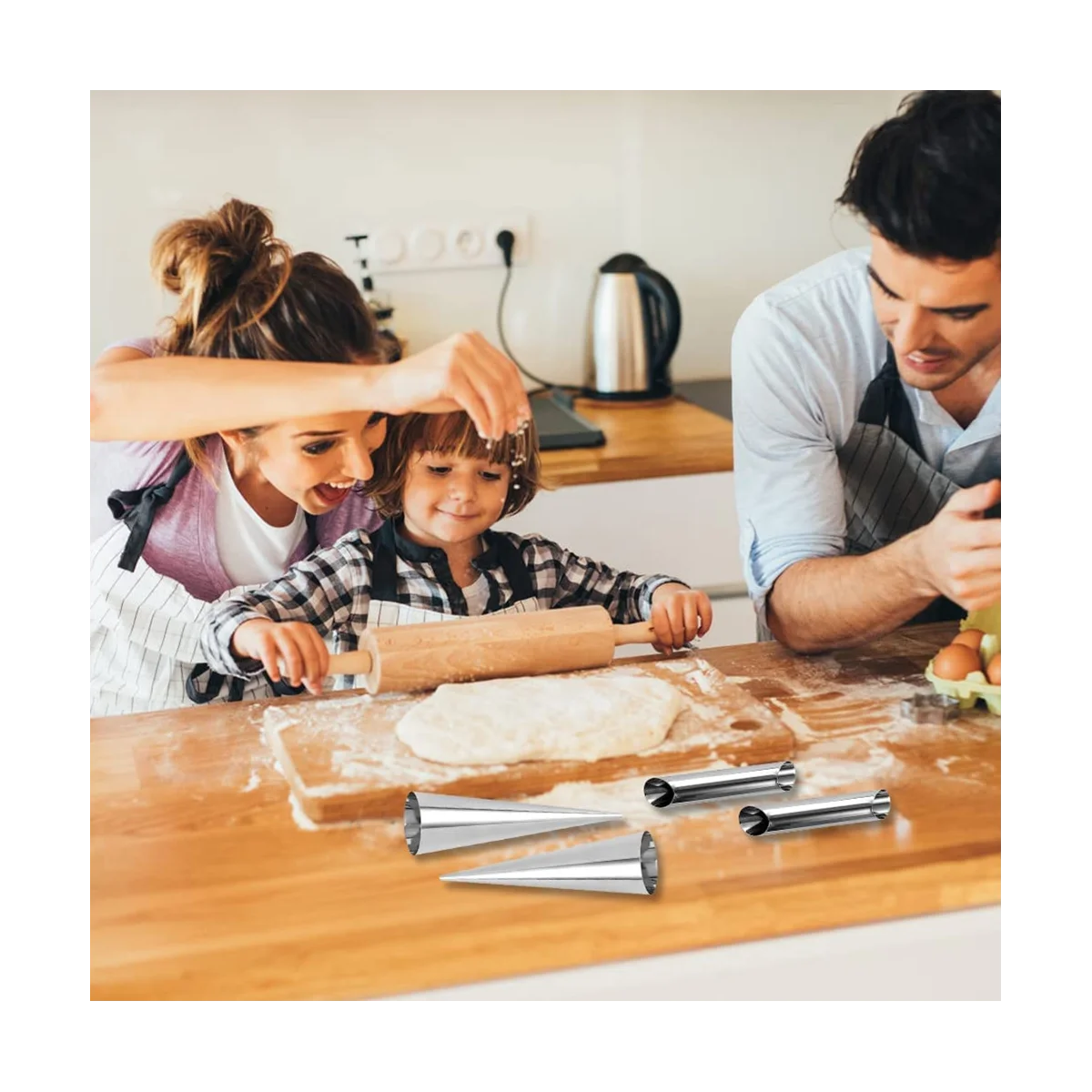 Moldes De Chifre De Creme Com Escova De Limpeza, Cone De Aço Inoxidável, Molde Em Forma Tubular Para Tubos De Cannoli, 20Pcs