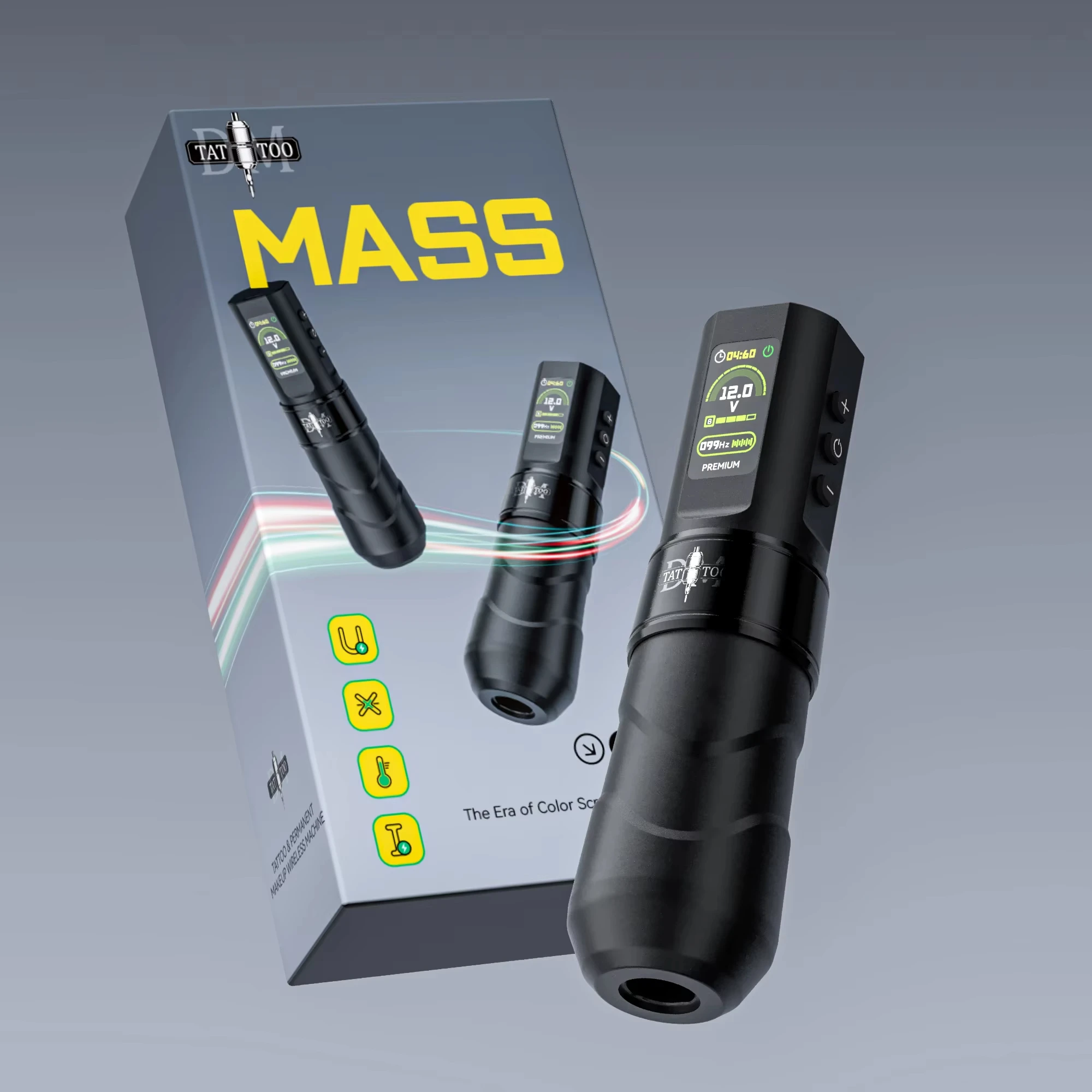DM High-Quality Wireless Tattoo Pen With 4.00mm Stroke LED Digital Display Tattoo gun For Permanent Makeup  Tattoo Machine