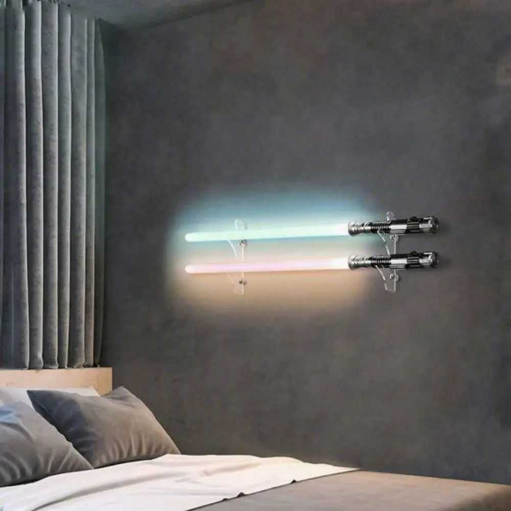 

2 шт. акриловый световой меч, демонстрирующая подставка, декоративный прозрачный настольный держатель, простой в установке, расширяемый