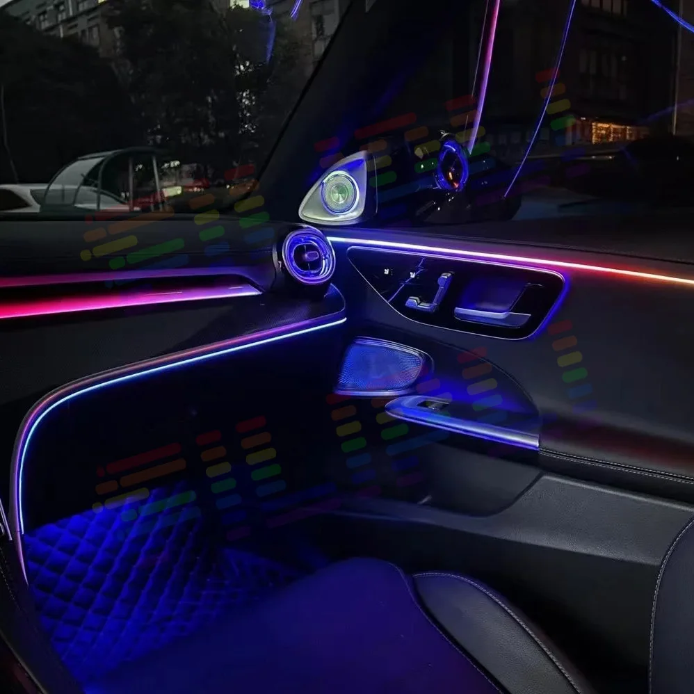 メルセデス · ベンツ W205 X253 W177 W118 W247 W117 W156 W176 W246 雰囲気ランプ RGB シンフォニー車の周囲光インテリア LED ストリップ