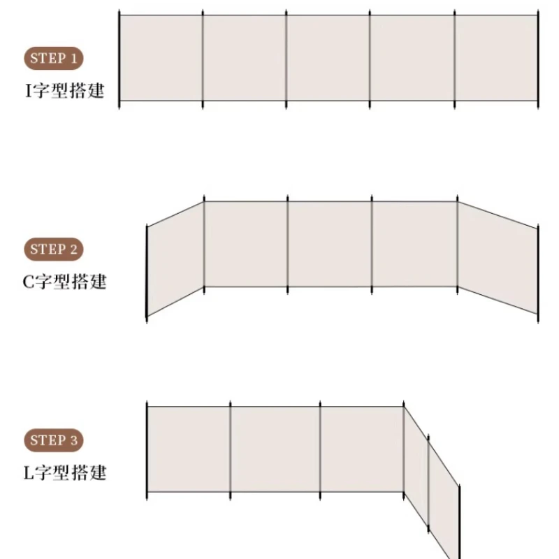 Outdoor Windshield Camping Large Windshield Canopy Windproof Visual Enclosure Projection Screen