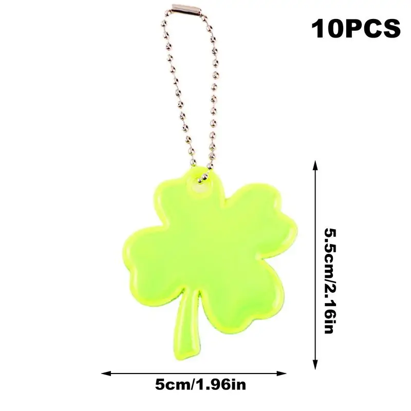 Reflector Keychain For Backpack Cute Safety Reflector Pendant 10X Decorative Keyring Dangling Decorations For Clothes