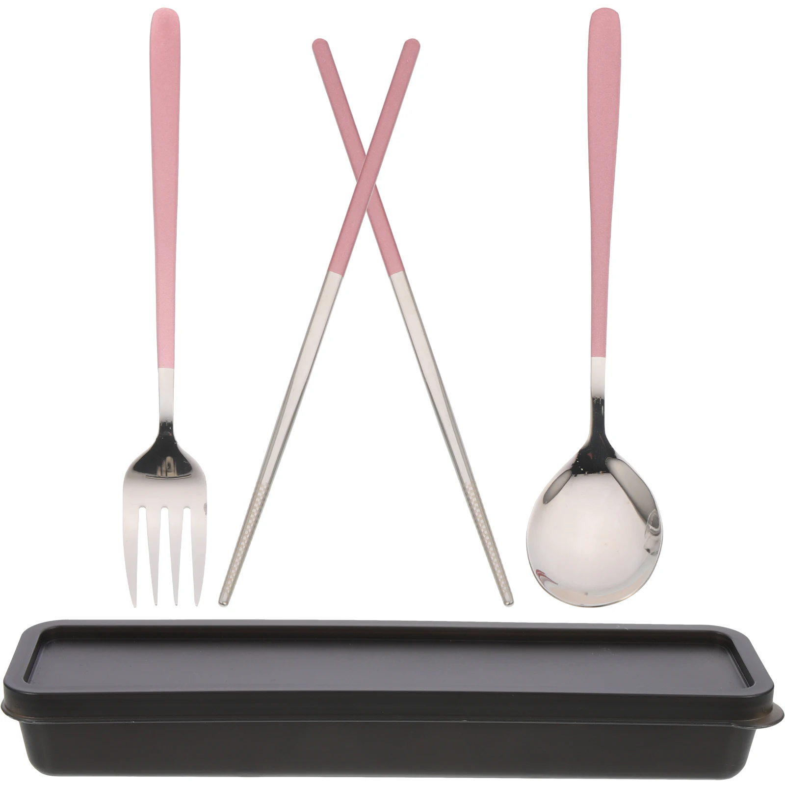 

1 комплект, 1 комплект посуды, многоразовая вилка, ложка, палочки для еды, набор для путешествий, ланч-бокса с местом для хранения, многоразовый пластиковый чехол для посуды