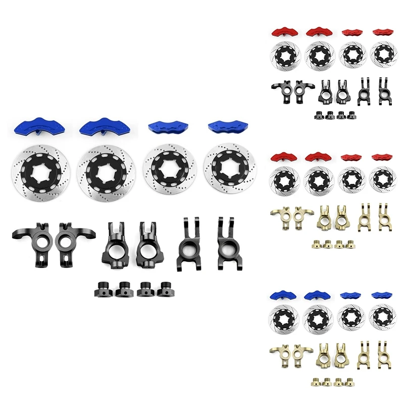 Metal Steering Block C-Hub Carrier Rear Hub Carrier Brake Disc For 1/7 Scale KM Citron C3 Rally RC Car Accessories Kit ,B