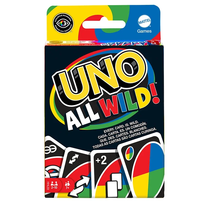 

MATTEL UNO All Wild Friends Game for Family Card Game 2 To 6 Players Child Toy Birthday Gift Collectibles