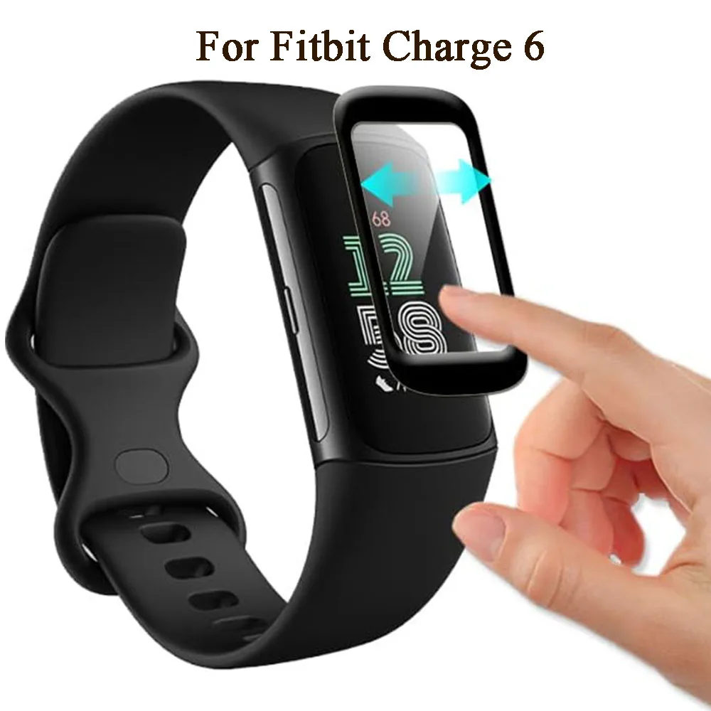 3D Full Edge Soft Protective Film Cover Protection For Fitbit Charge 6 Smart watch Screen Protector Curved Ultra-thin Cover