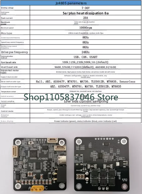 brushless motor driver FOC driver supports single/dual encoders