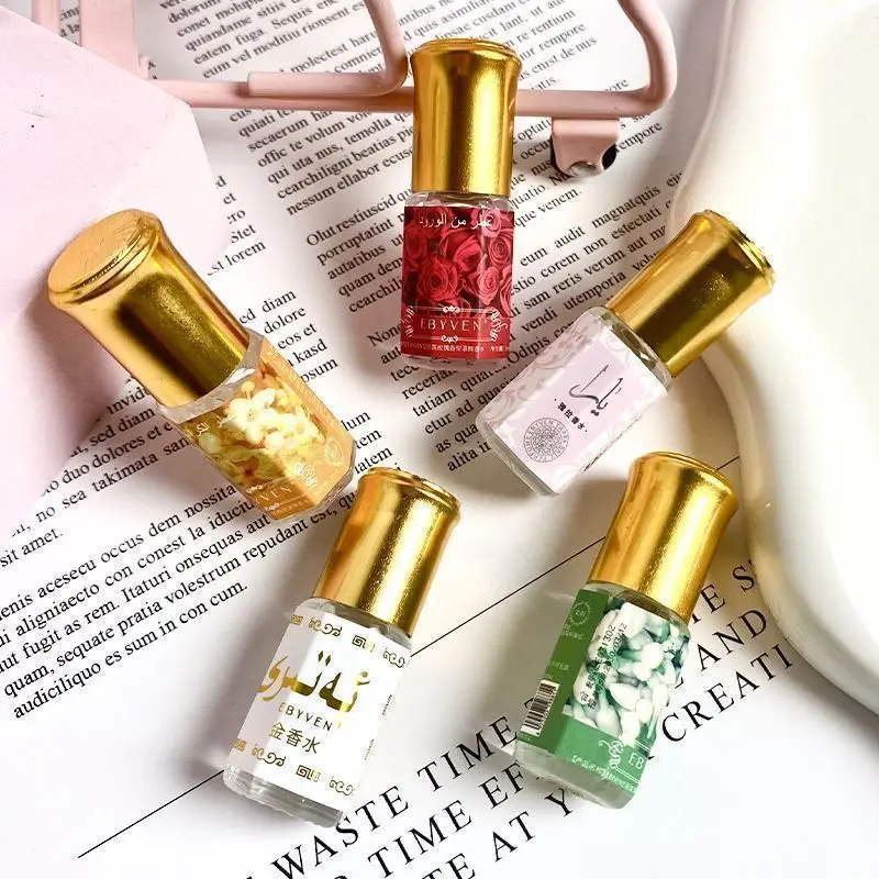 

3ml Arab Floral Mini Perfume Natural Jasmine Rose Osmanthus Scent Eau De Toilette Unisex Fresh Lasting Portable Roller Perfume