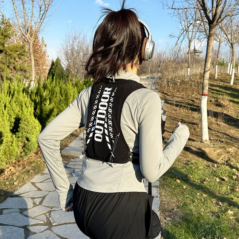Saco de água ao ar livre correndo mochila conjunto leve pacote bexiga água para maratona ciclismo ultra trilha correndo saco ombro duplo