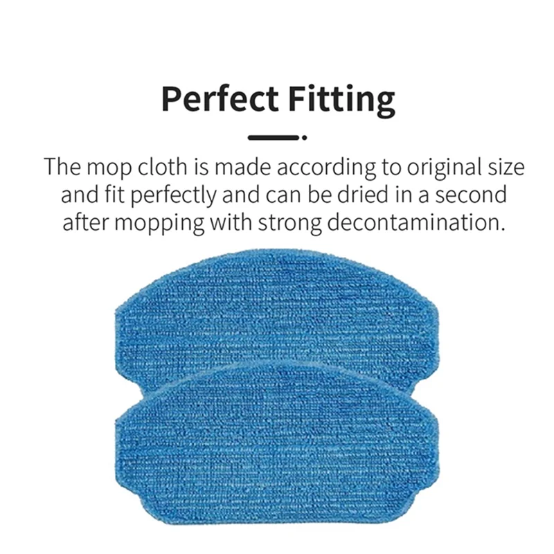 4PCS Filter Side Brush Mop Cloth for MAMNV BR150 BR151/ ZCWA BR150 BR151 / ONSON BR150 BR151 Robot Vacuum Cleaner