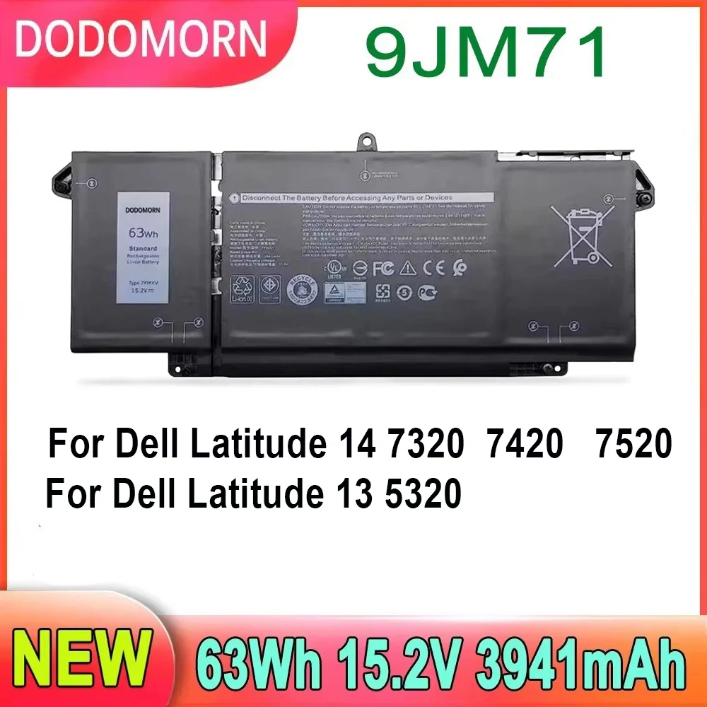 Batería del ordenador portátil para Dell Latitude 14 7320 7420 7520 para Dell Latitude 13 5320 HDGJ8 MHR4G 7FMXV TN2GY 4M1JN 1PP63