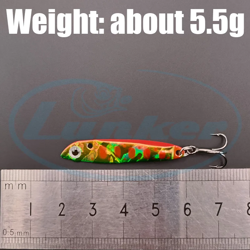 Lunker metal jig top water tiny fine fishing lure hard bait 2.5g 3.5g 5.5g hooks trout