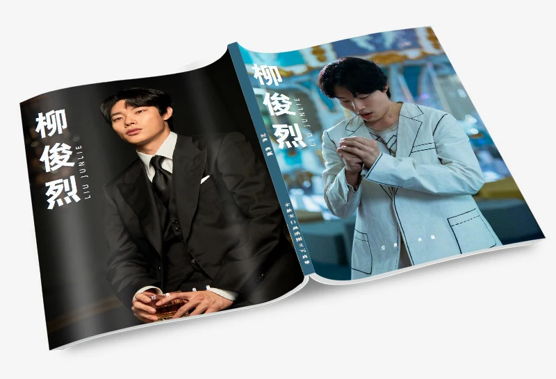 Jun-yeol-Juego de fotolibros Ryu jun-yeol con póster, tarjeta Lomo, marcapáginas, insignia, álbum de fotos, libro de arte, colección de Fans, regalo