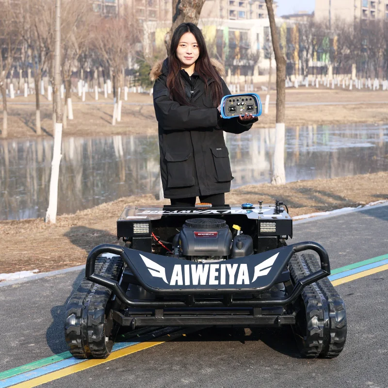 

Customized New Launch 4-Stroke Remote Control Lawn Mower All-Terrain Mountain DIY Industrial Grade Off-road Tank Robot