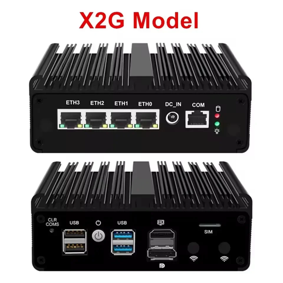 جهاز جدار الحماية BKHD نسخة مطورة Intel N150 J5005 N6210 كمبيوتر صغير بدون مروحة 4xi226-V 2.5G Solid Proxmox pfSense OPNsense
