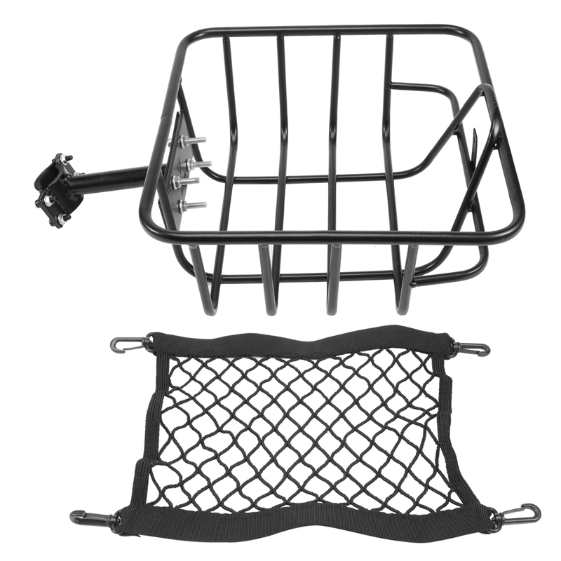 Wire Lift-Off Rear Basket Bicycle Rear Basket Iron Hanging Basket Thickened And Widened Bicycle Basket For Bicycles