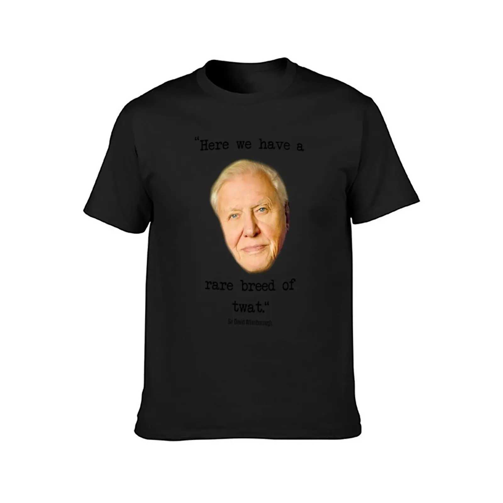 David Attenborough Joke Rude Adult Profanity T-Shirt vintage clothes tops tshirts for men