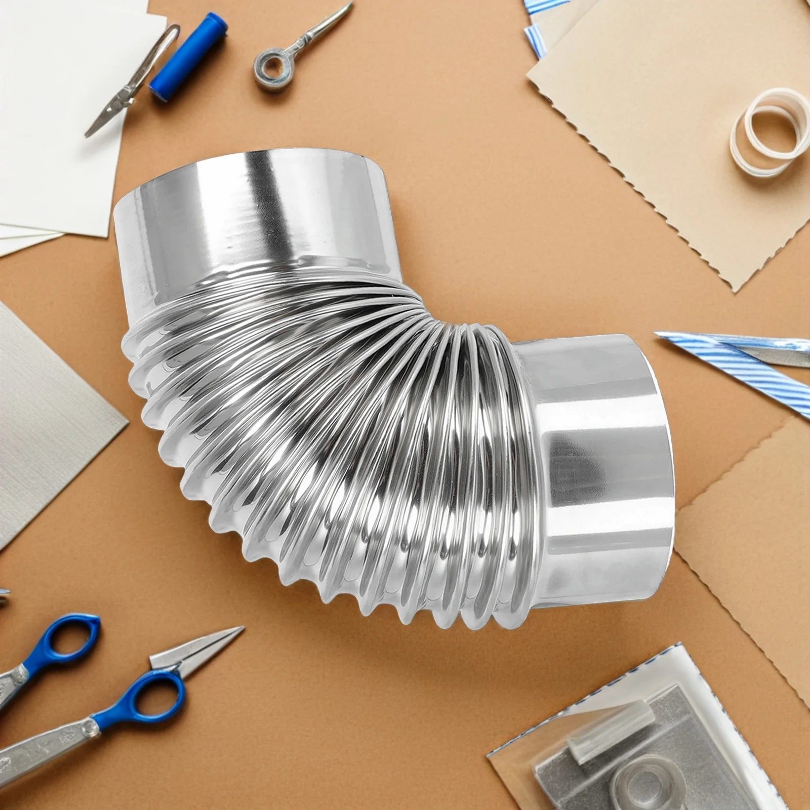 

2Pcs 90-Degree Stainless Steel Stove Pipe Elbow Extension Leakproof Joint for Wood Stove Exhaust Chimney Flue 9cm