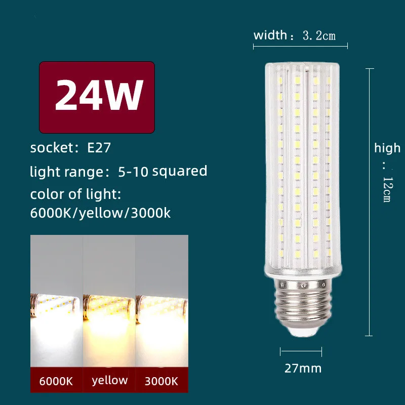 E27 LED لمبة الذرة AC85-265V E14 مصباح ليد 10 واط 20 واط 24 واط غرفة المعيشة غرفة نوم الإضاءة الزخرفية 220 فولت لمبة لوازم إضاءة المنزل 110 فولت