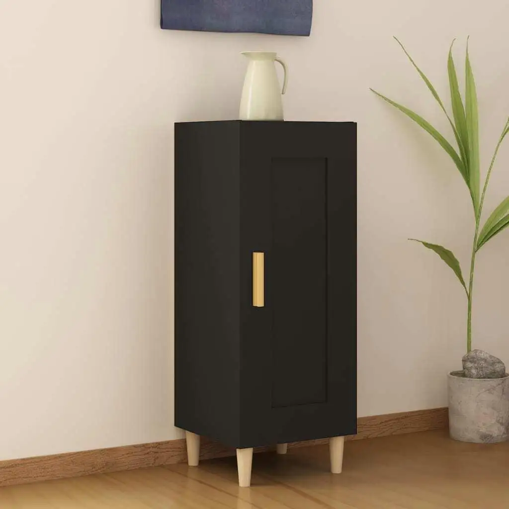 Modern Black Sideboard 34. for X3 4x90 cm - Stylish Engineered Wood Storage Cabinet