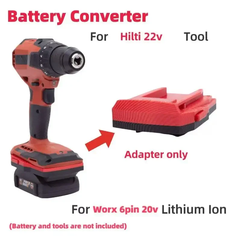 

Batteries Converter Adapter For Worx 6PIN 20v Lithium Adapter Converter to Hilti 22v Power Brushless Tools (﻿Converter Only)