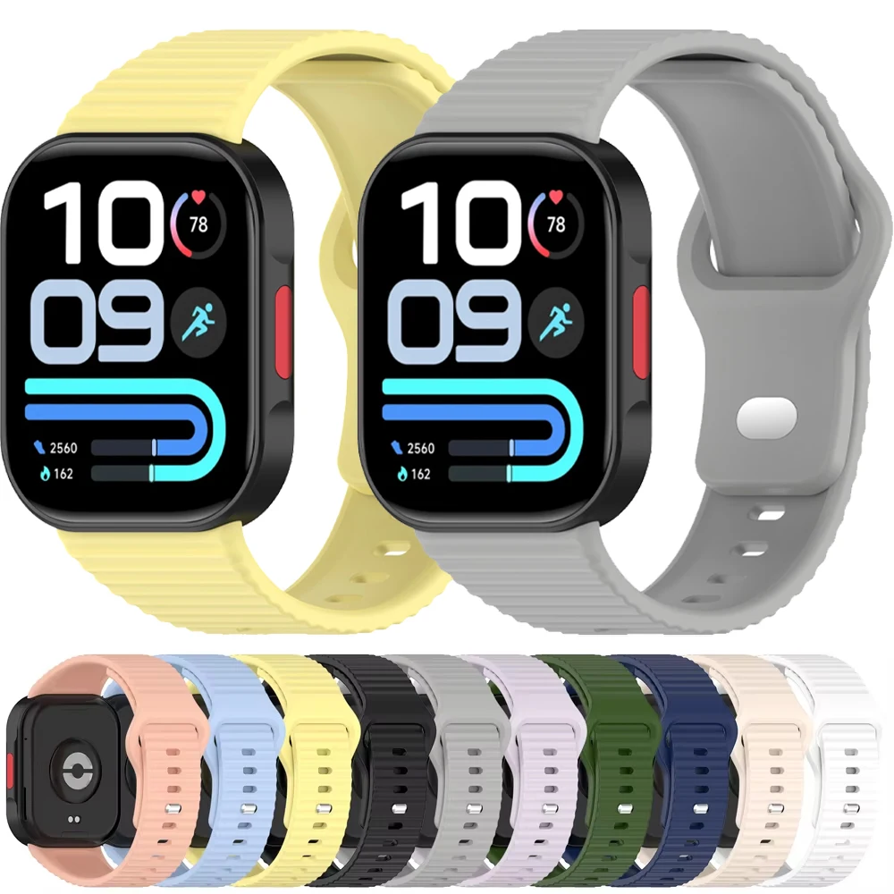 Wave Silicone Strap for Xiaomi Mi Band 10 Pro/9 Pro/8 Pro Bracelet Replacement Wristband for Redmi Watch 6 5 4/6 Active/6 Lite